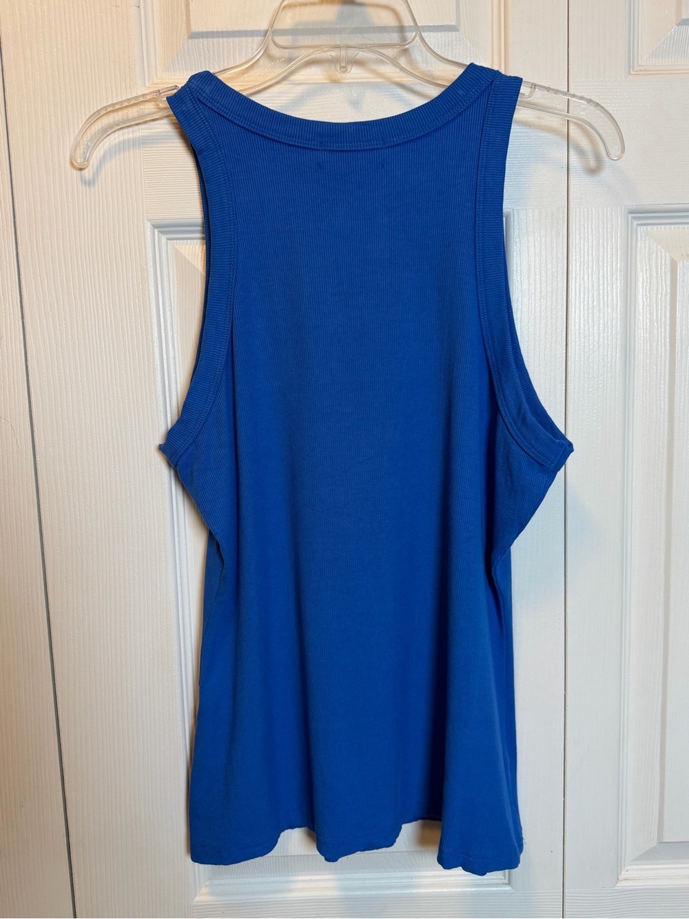 CHICME Blue Ribbed Tank Top XXL Sleeveless Stretch Knit NWOT - Picture 5 of 7